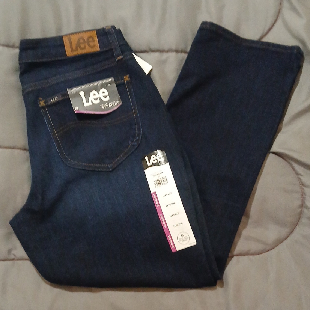 Lee Women's 14P Blue Midrise Straight Jean